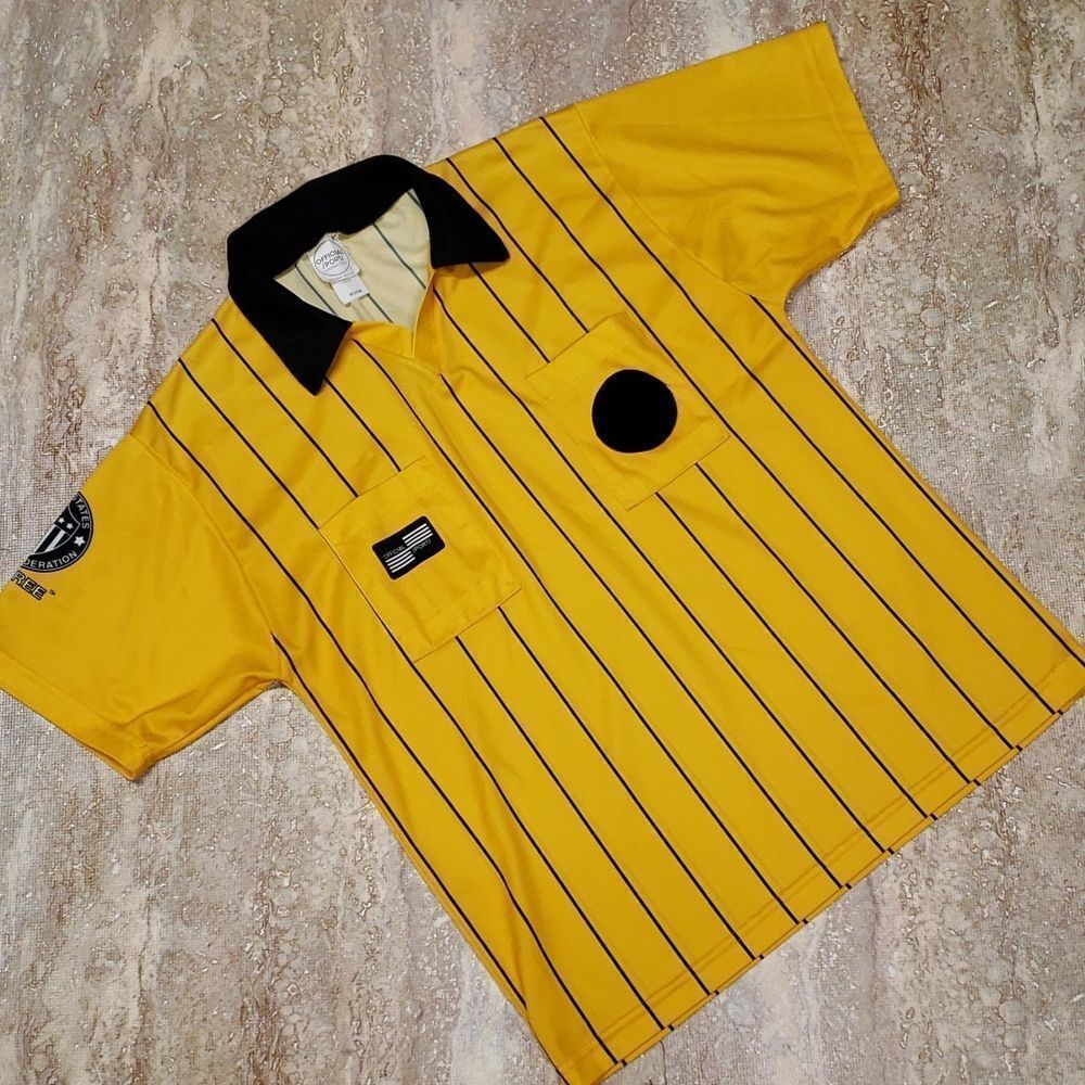OFFICIAL SPORTS SOCCER REFEREE JERSEY SIZE MEDIUM